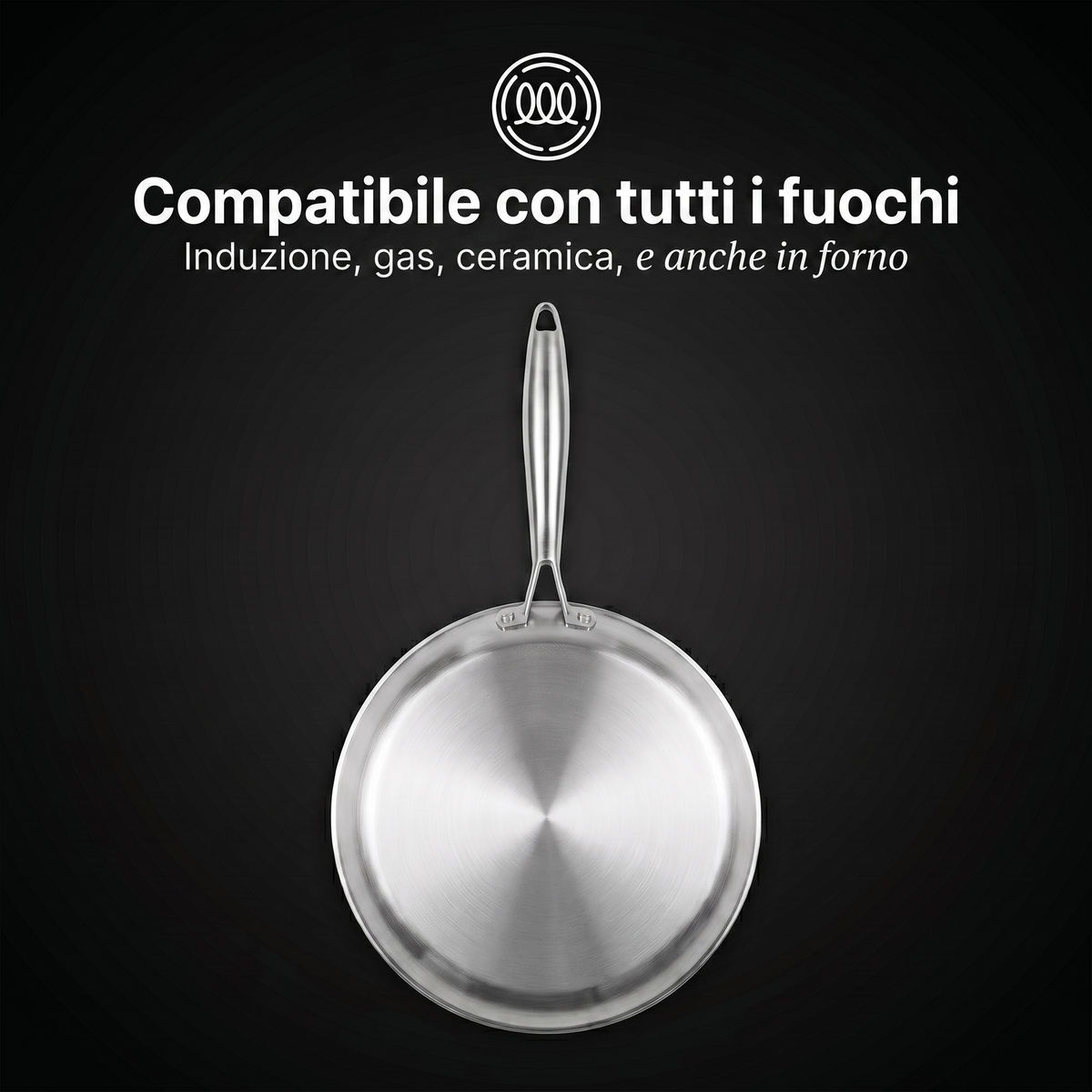 Crepiera 100% Titanio Puro (28 cm) — TITANOX®