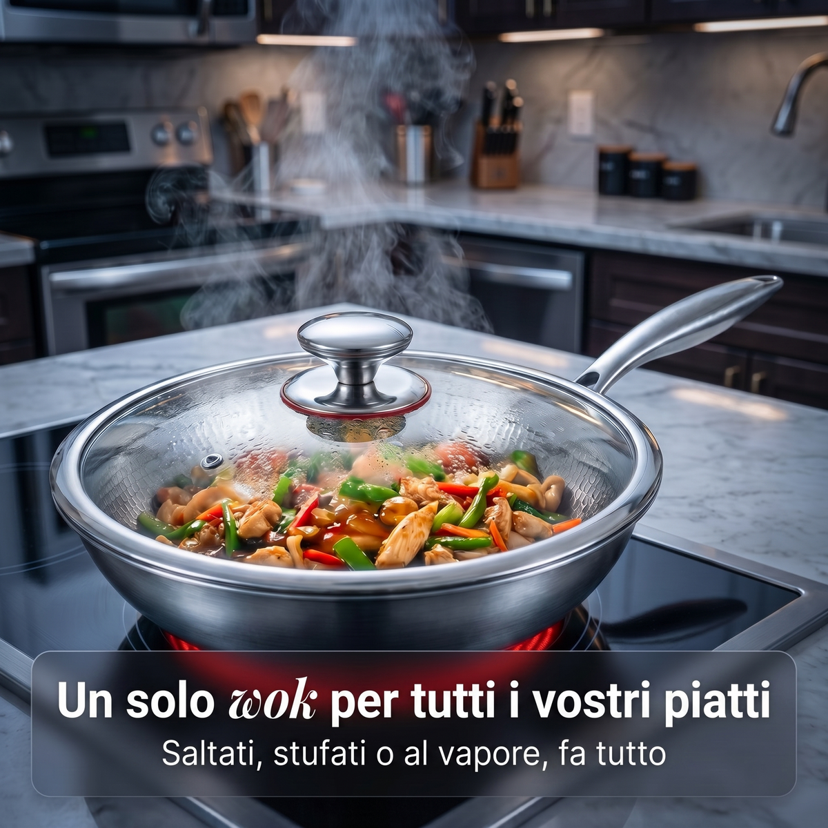 Wok 100% Titanio Puro (28 cm) — TITANOX®