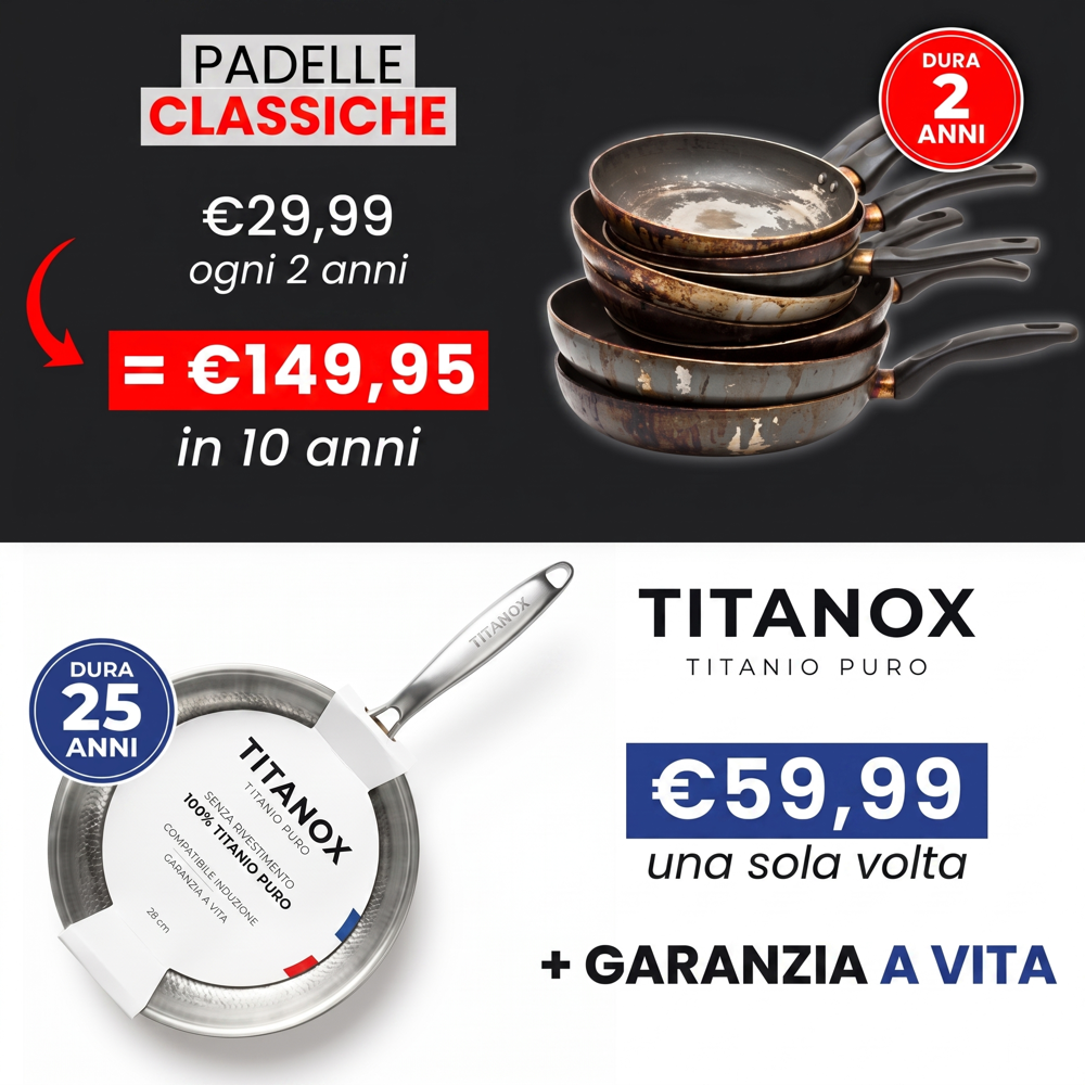 Padella 100% Titanio Puro — TITANOX®